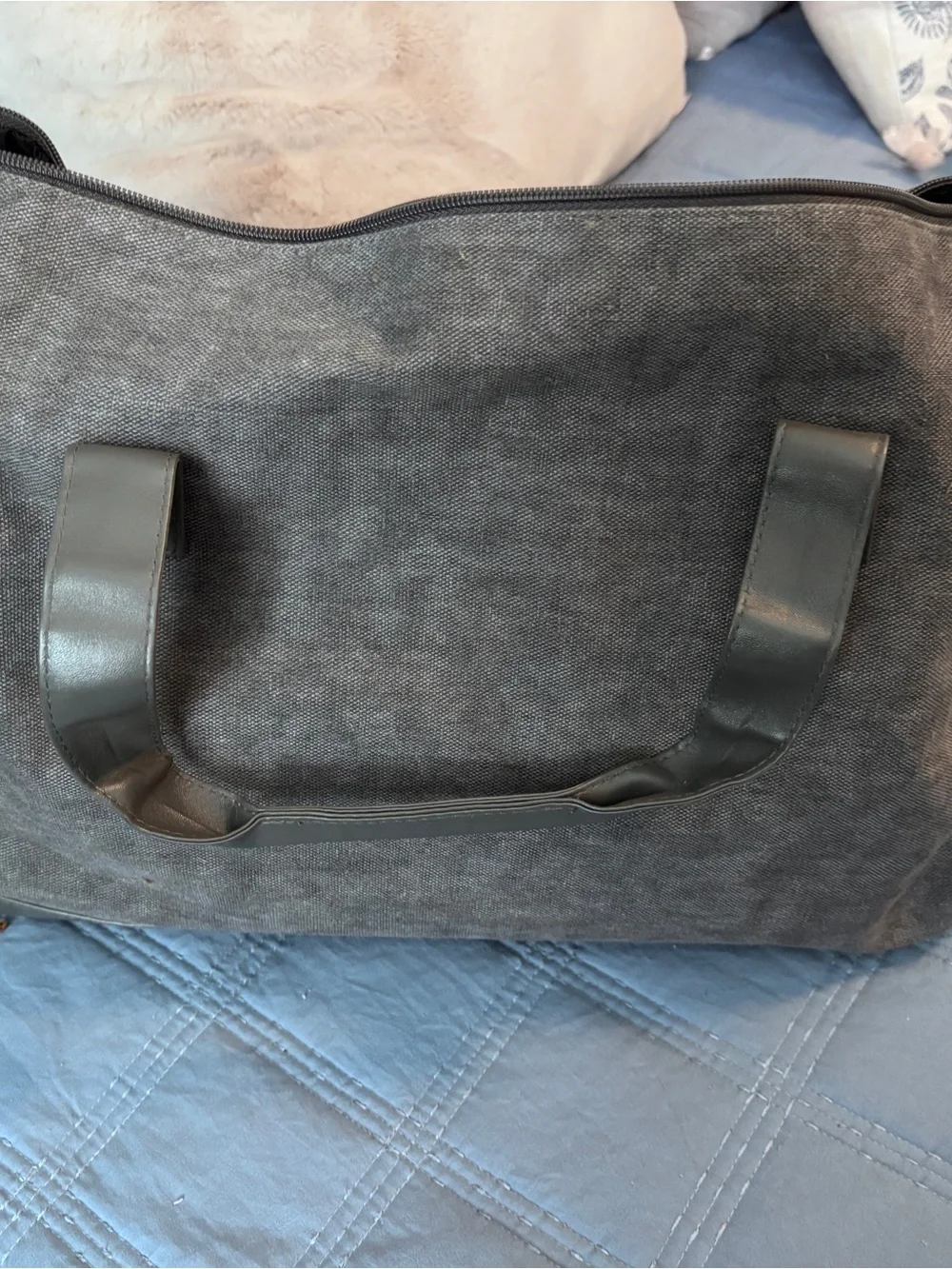 Calvin Klein Charcoal Gray Tote with Faux-Leather Straps
